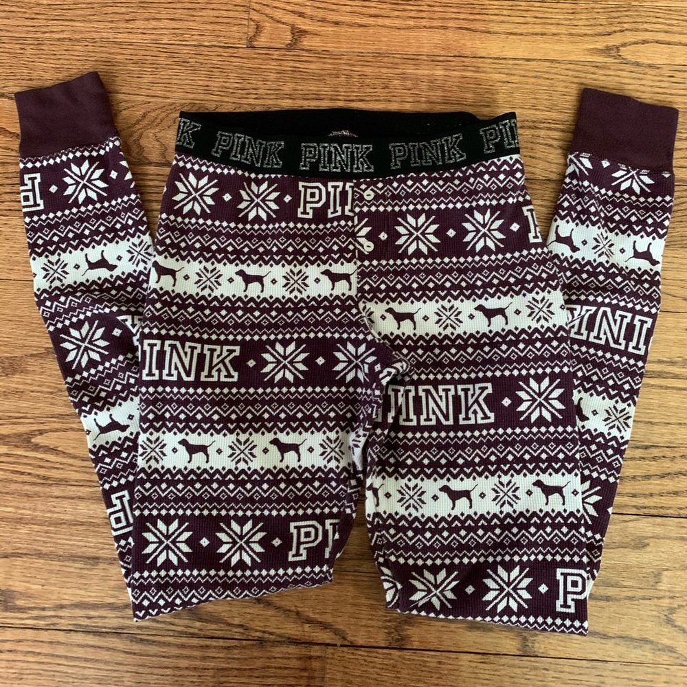 Pink sleepwear pants Christmas style